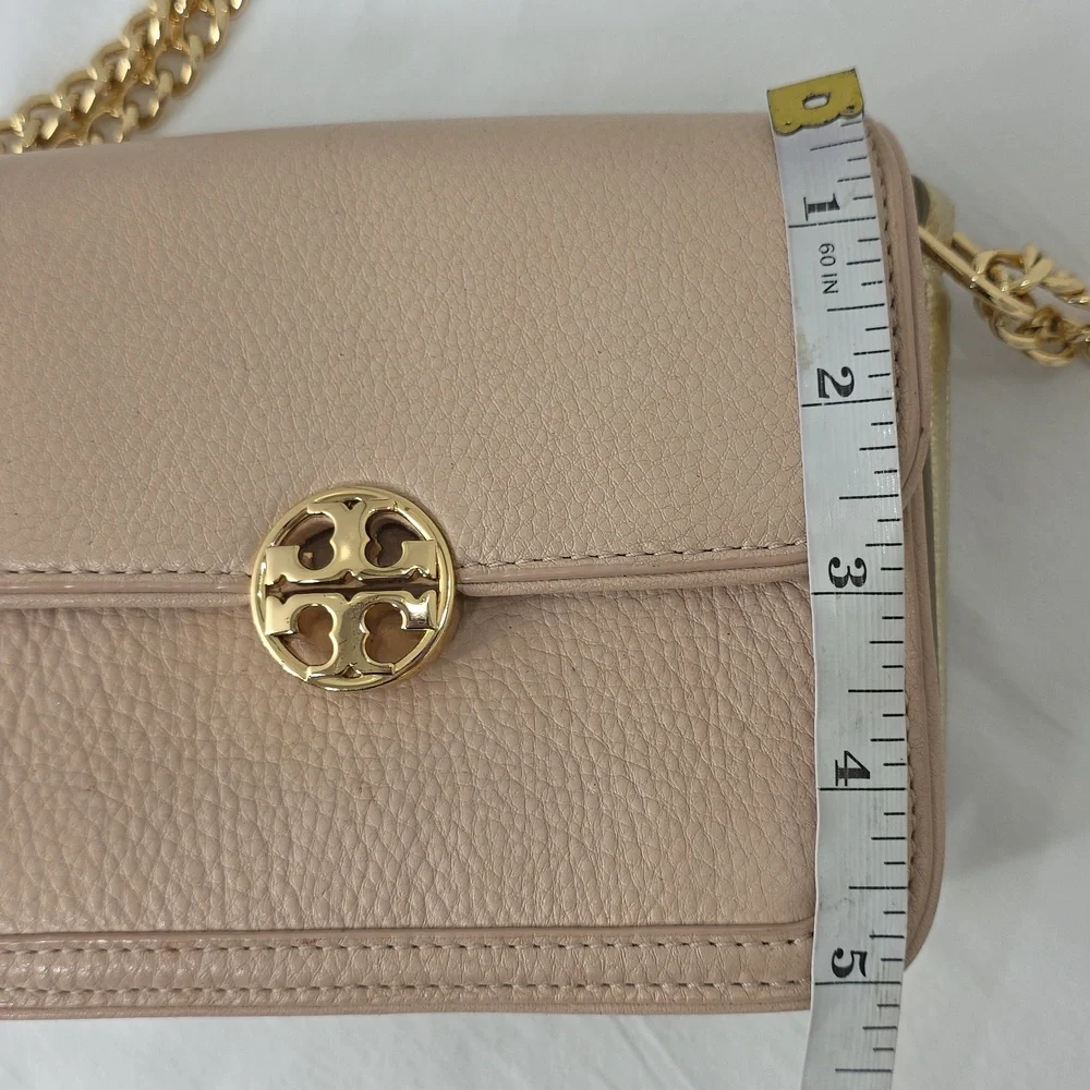 Tory Burch Peach/Gold Leather‎ Duet Chain Shoulder Bag